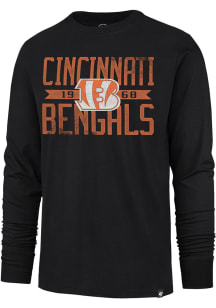 47 Cincinnati Bengals Black WIDE OUT FRANKLIN Long Sleeve Fashion T Shirt