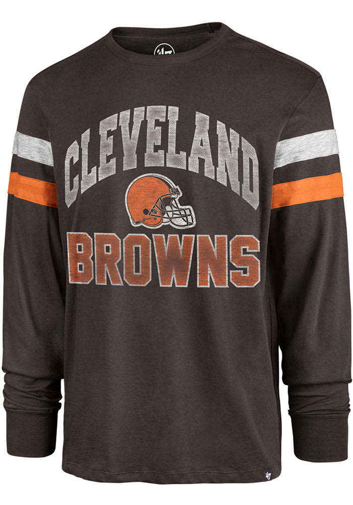 47 Cleveland Browns Brown Irving Long Sleeve Fashion T Shirt, Brown, 100% Cotton, Size S, Rally House