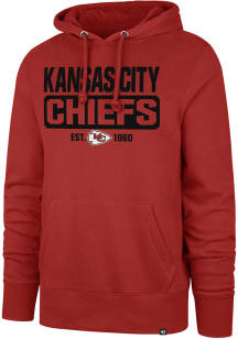 47 Kansas City Chiefs Mens Red HEADLINE Long Sleeve Hoodie