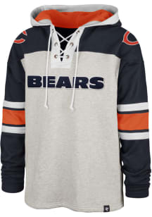 47 Chicago Bears Mens Grey GRIDIRON LACE UP Fashion Hood