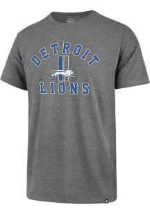 47 Detroit Lions Grey Varsity Arch Super Rival Short Sleeve T Shirt