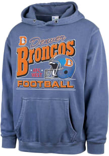47 Denver Broncos Mens Blue Sun Fade Pierce Fashion Hood