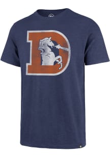 47 Denver Broncos Blue Grit Vintage Scrum Short Sleeve Fashion T Shirt