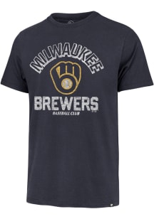 47 Milwaukee Brewers Navy Blue Retrograde Franklin Short Sleeve Fashion T Shirt