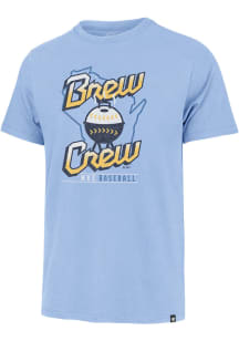 47 Milwaukee Brewers Light Blue City Connect Short Sleeve Fashion T Shirt