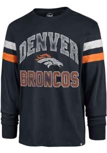 47 Denver Broncos Navy Blue Irving Long Sleeve Fashion T Shirt