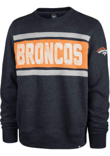 47 Denver Broncos Mens Navy Blue Tribeca Long Sleeve Fashion Sweatshirt