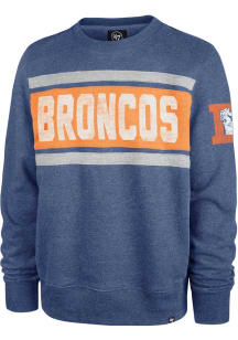 47 Denver Broncos Mens Blue Tribeca Long Sleeve Fashion Sweatshirt