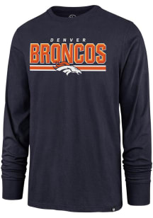 47 Denver Broncos Navy Blue Super Rival Long Sleeve T Shirt