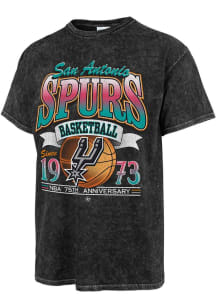 47 San Antonio Spurs Black Rocker Vintage Tubular Short Sleeve Fashion T Shirt