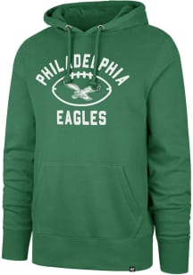 47 Philadelphia Eagles Mens Kelly Green Regional Headline Long Sleeve Hoodie