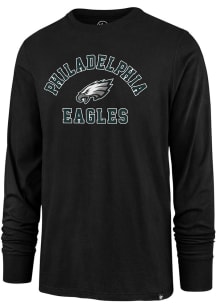 47 Philadelphia Eagles Black Varsity Arch Rival Long Sleeve T Shirt