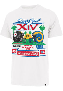 47 Pittsburgh Steelers White SB XIV 1980 Short Sleeve Fashion T Shirt