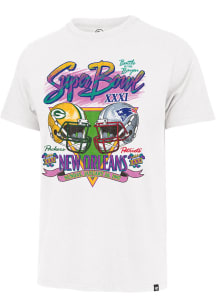 47 Green Bay Packers White SB XXXI 1997 Short Sleeve Fashion T Shirt