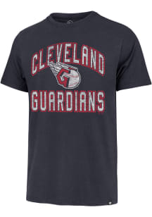 47 Cleveland Guardians Navy Blue Play Action Franklin Short Sleeve Fashion T Shirt