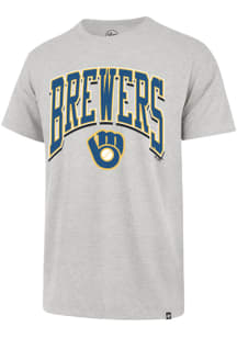 47 Milwaukee Brewers Grey Walk Tall Franklin Short Sleeve Fashion T Shirt