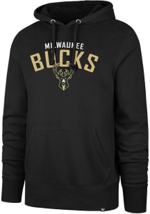 47 Milwaukee Bucks Mens Black Outrush Headline Long Sleeve Hoodie
