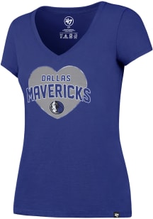 47 Dallas Mavericks Womens Blue Lux Sequin V-Neck