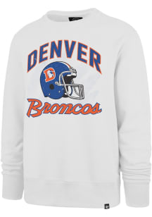 47 Denver Broncos Mens White Shader Long Sleeve Crew Sweatshirt