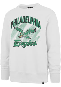 47 Philadelphia Eagles Mens White Shader Long Sleeve Crew Sweatshirt