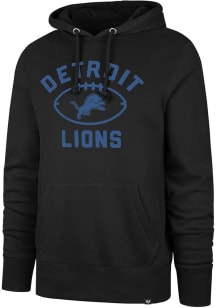 47 Detroit Lions Mens Black Headline Long Sleeve Hoodie