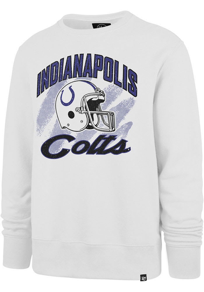 47 Indianapolis Colts Mens WHITE Shader Crew Sweatshirt