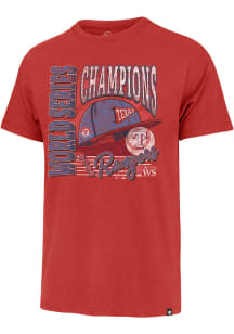 47 Texas Rangers Red 2023 World Series Champions Franklin Short Sleeve Fashion T Shirt