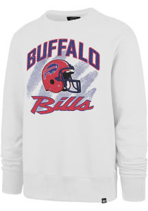 47 Buffalo Bills Mens White Shader Long Sleeve Crew Sweatshirt