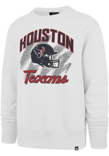 47 Houston Texans Mens White Shader Long Sleeve Crew Sweatshirt