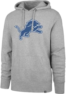 47 Detroit Lions Mens Grey Imprint Headline Long Sleeve Hoodie