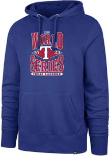 47 Texas Rangers Mens Blue 2023 World Series Long Sleeve Hoodie