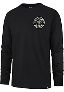 47 New Orleans Saints Black Spiral Franklin Long Sleeve Fashion T Shirt