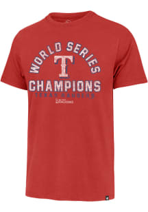 47 Texas Rangers Red 2023 World Series Champions Franklin Short Sleeve Fashion T Shirt