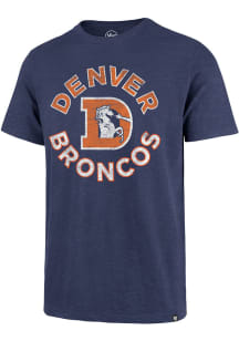 47 Denver Broncos Navy Blue Rounded Scrum Short Sleeve Fashion T Shirt