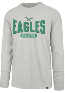 47 Philadelphia Eagles Grey Outstretch Franklin Long Sleeve Fashion T Shirt