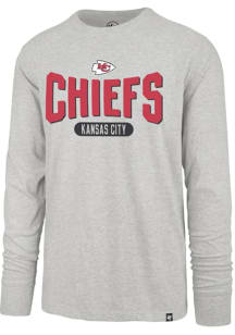 47 Kansas City Chiefs Grey Outstretch Franklin Long Sleeve Fashion T Shirt
