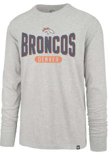 47 Denver Broncos Grey Outstretch Franklin Long Sleeve Fashion T Shirt