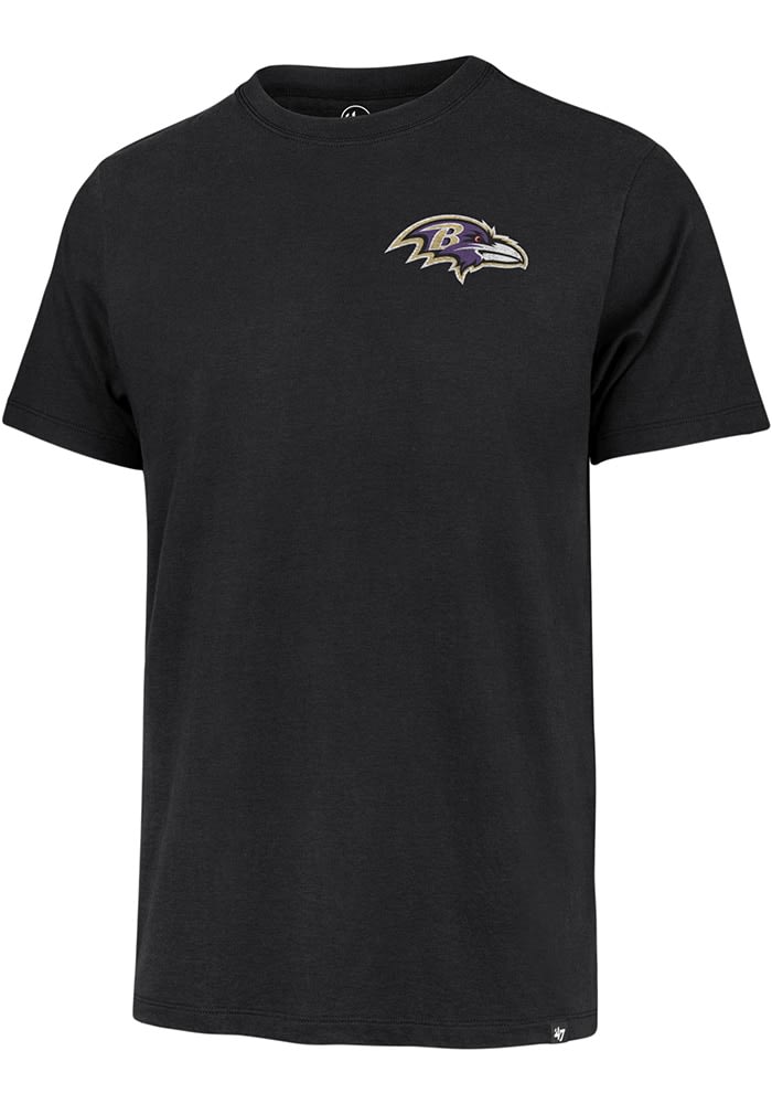 47 Baltimore Ravens BLACK Back to Back Short Sleeve Fashion T