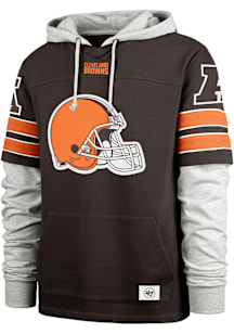 47 Cleveland Browns Mens Brown Blitz Cornerback Lacer Fashion Hood
