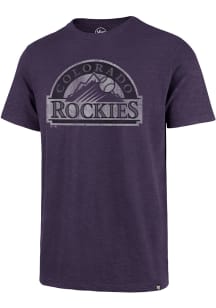 47 Colorado Rockies Purple Vintage Scrum Short Sleeve Fashion T Shirt
