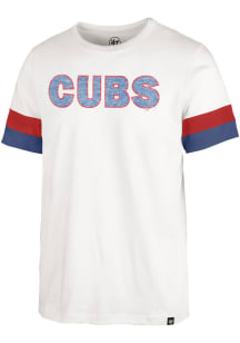47 Chicago Cubs White Premier Wordmark Winslow Short Sleeve Fashion T Shirt