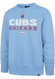 47 Chicago Cubs Mens Light Blue Homeland Headline Crew Long Sleeve Fashion Sweatshirt