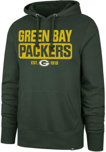 47 Green Bay Packers Mens Green Headline Long Sleeve Hoodie