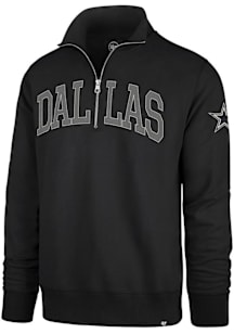 47 Dallas Cowboys Mens Black Striker Long Sleeve Qtr Zip Fashion Pullover