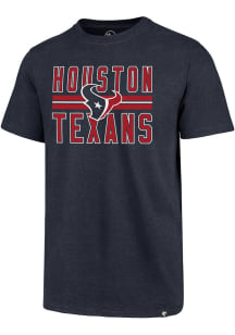 47 Houston Texans Navy Blue Primary Logo Club Short Sleeve T Shirt