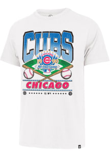 47 Chicago Cubs White Straight Shot Franklin Short Sleeve Fashion T Shirt