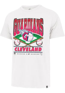 47 Cleveland Guardians White Straight Shot Franklin Short Sleeve Fashion T Shirt