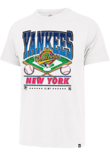 47 New York Yankees White Straight Shot Franklin Short Sleeve Fashion T Shirt