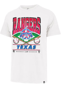47 Texas Rangers White Straight Shot Franklin Short Sleeve Fashion T Shirt