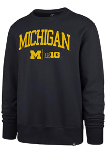 Mens Michigan Wolverines Navy Blue 47 Arch Name Big 10 Fashion Sweatshirt